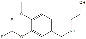 2-({[3-(difluoromethoxy)-4-methoxyphenyl]methyl}amino)ethan-1-ol Struktur