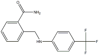 2-({[4-(trifluoromethyl)phenyl]amino}methyl)benzamide Struktur