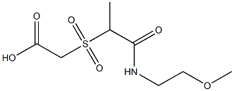 2-({1-[(2-methoxyethyl)carbamoyl]ethane}sulfonyl)acetic acid Struktur