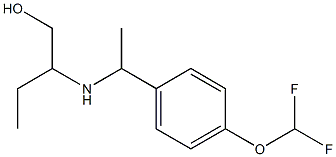 2-({1-[4-(difluoromethoxy)phenyl]ethyl}amino)butan-1-ol Struktur