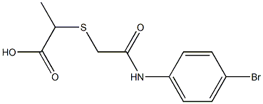 2-({2-[(4-bromophenyl)amino]-2-oxoethyl}thio)propanoic acid Struktur