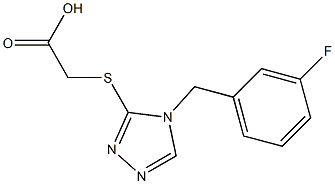 2-({4-[(3-fluorophenyl)methyl]-4H-1,2,4-triazol-3-yl}sulfanyl)acetic acid Struktur