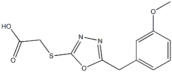 2-({5-[(3-methoxyphenyl)methyl]-1,3,4-oxadiazol-2-yl}sulfanyl)acetic acid Struktur