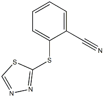 2-(1,3,4-thiadiazol-2-ylsulfanyl)benzonitrile Struktur