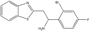 2-(1,3-benzothiazol-2-yl)-1-(2-bromo-4-fluorophenyl)ethan-1-amine Struktur