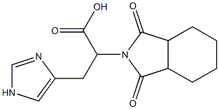 2-(1,3-dioxooctahydro-2H-isoindol-2-yl)-3-(1H-imidazol-4-yl)propanoic acid Struktur