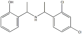 2-(1-{[1-(2,4-dichlorophenyl)ethyl]amino}ethyl)phenol Struktur