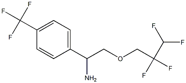 2-(2,2,3,3-tetrafluoropropoxy)-1-[4-(trifluoromethyl)phenyl]ethan-1-amine Struktur