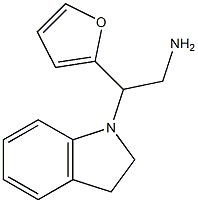 2-(2,3-dihydro-1H-indol-1-yl)-2-(2-furyl)ethanamine Struktur