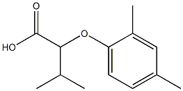 2-(2,4-dimethylphenoxy)-3-methylbutanoic acid Struktur