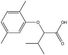 2-(2,5-dimethylphenoxy)-3-methylbutanoic acid Struktur