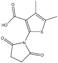 2-(2,5-dioxopyrrolidin-1-yl)-4,5-dimethylthiophene-3-carboxylic acid Struktur