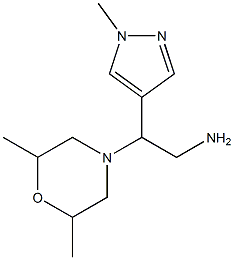 2-(2,6-dimethylmorpholin-4-yl)-2-(1-methyl-1H-pyrazol-4-yl)ethan-1-amine Struktur