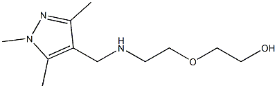 2-(2-{[(1,3,5-trimethyl-1H-pyrazol-4-yl)methyl]amino}ethoxy)ethan-1-ol Struktur