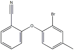 2-(2-bromo-4-methylphenoxy)benzonitrile Struktur