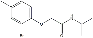 2-(2-bromo-4-methylphenoxy)-N-(propan-2-yl)acetamide Struktur