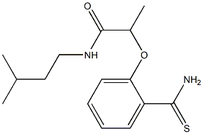 2-(2-carbamothioylphenoxy)-N-(3-methylbutyl)propanamide Struktur