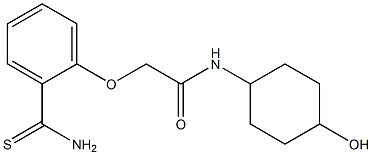 2-(2-carbamothioylphenoxy)-N-(4-hydroxycyclohexyl)acetamide Struktur