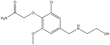 2-(2-chloro-4-{[(2-hydroxyethyl)amino]methyl}-6-methoxyphenoxy)acetamide Struktur