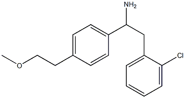 2-(2-chlorophenyl)-1-[4-(2-methoxyethyl)phenyl]ethan-1-amine Struktur