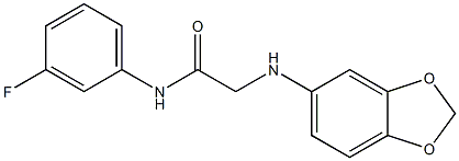 2-(2H-1,3-benzodioxol-5-ylamino)-N-(3-fluorophenyl)acetamide Struktur