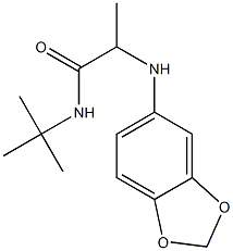 2-(2H-1,3-benzodioxol-5-ylamino)-N-tert-butylpropanamide Struktur