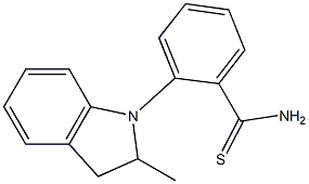 2-(2-methyl-2,3-dihydro-1H-indol-1-yl)benzene-1-carbothioamide Struktur