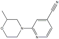 2-(2-methylmorpholin-4-yl)isonicotinonitrile Struktur