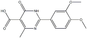 2-(3,4-dimethoxyphenyl)-4-methyl-6-oxo-1,6-dihydropyrimidine-5-carboxylic acid Struktur