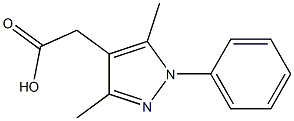 2-(3,5-dimethyl-1-phenyl-1H-pyrazol-4-yl)acetic acid Struktur