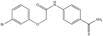 2-(3-bromophenoxy)-N-(4-carbamothioylphenyl)acetamide Struktur