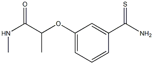 2-(3-carbamothioylphenoxy)-N-methylpropanamide Struktur