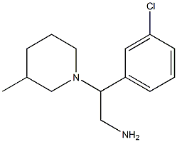 2-(3-chlorophenyl)-2-(3-methylpiperidin-1-yl)ethanamine Struktur