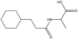 2-(3-cyclohexylpropanamido)propanoic acid Struktur