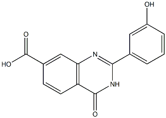 2-(3-hydroxyphenyl)-4-oxo-3,4-dihydroquinazoline-7-carboxylic acid Struktur