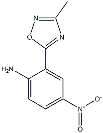 2-(3-methyl-1,2,4-oxadiazol-5-yl)-4-nitroaniline Struktur