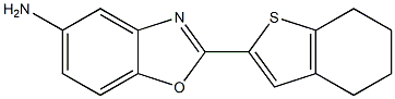 2-(4,5,6,7-tetrahydro-1-benzothiophen-2-yl)-1,3-benzoxazol-5-amine Struktur