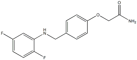 2-(4-{[(2,5-difluorophenyl)amino]methyl}phenoxy)acetamide Struktur