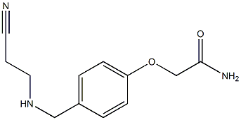 2-(4-{[(2-cyanoethyl)amino]methyl}phenoxy)acetamide Struktur