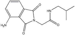 2-(4-amino-1,3-dioxo-2,3-dihydro-1H-isoindol-2-yl)-N-(2-methylpropyl)acetamide Struktur