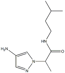 2-(4-amino-1H-pyrazol-1-yl)-N-(3-methylbutyl)propanamide Struktur