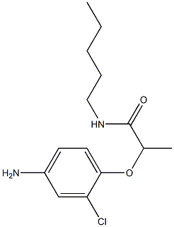 2-(4-amino-2-chlorophenoxy)-N-pentylpropanamide Struktur