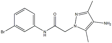 2-(4-amino-3,5-dimethyl-1H-pyrazol-1-yl)-N-(3-bromophenyl)acetamide Struktur