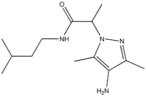 2-(4-amino-3,5-dimethyl-1H-pyrazol-1-yl)-N-(3-methylbutyl)propanamide Struktur