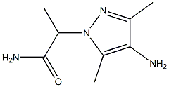 2-(4-amino-3,5-dimethyl-1H-pyrazol-1-yl)propanamide Struktur