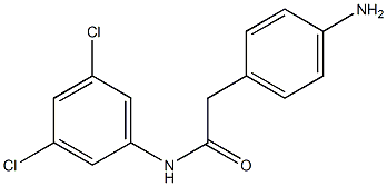 2-(4-aminophenyl)-N-(3,5-dichlorophenyl)acetamide Struktur