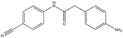 2-(4-aminophenyl)-N-(4-cyanophenyl)acetamide Struktur