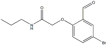 2-(4-bromo-2-formylphenoxy)-N-propylacetamide Struktur