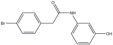 2-(4-bromophenyl)-N-(3-hydroxyphenyl)acetamide Struktur