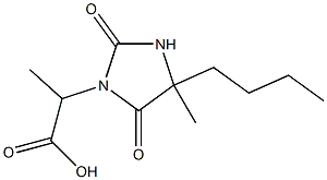 2-(4-butyl-4-methyl-2,5-dioxoimidazolidin-1-yl)propanoic acid Struktur